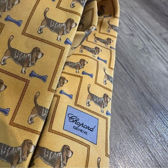 CHOPARD Silk Dog Tie Yellow - Picture 3 of 5